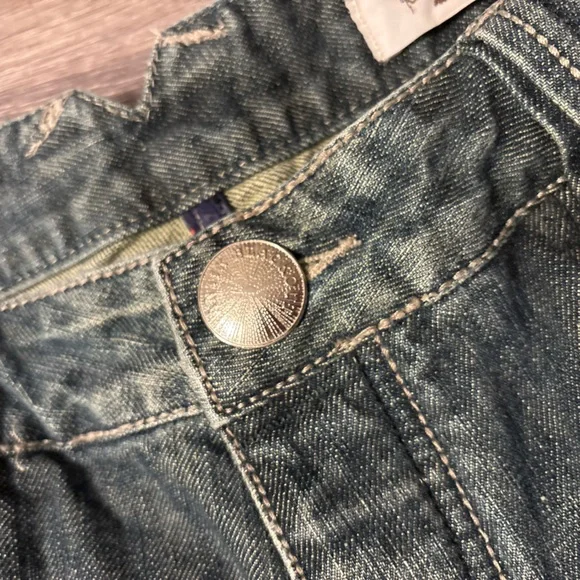 Antik Denim Jeans 38x33 Mens Blue Jeans Y2K Thrash USA Cotton Style MKK2995 - Picture 5 of 16